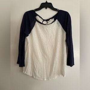 J. Crew Linen Baseball Tee